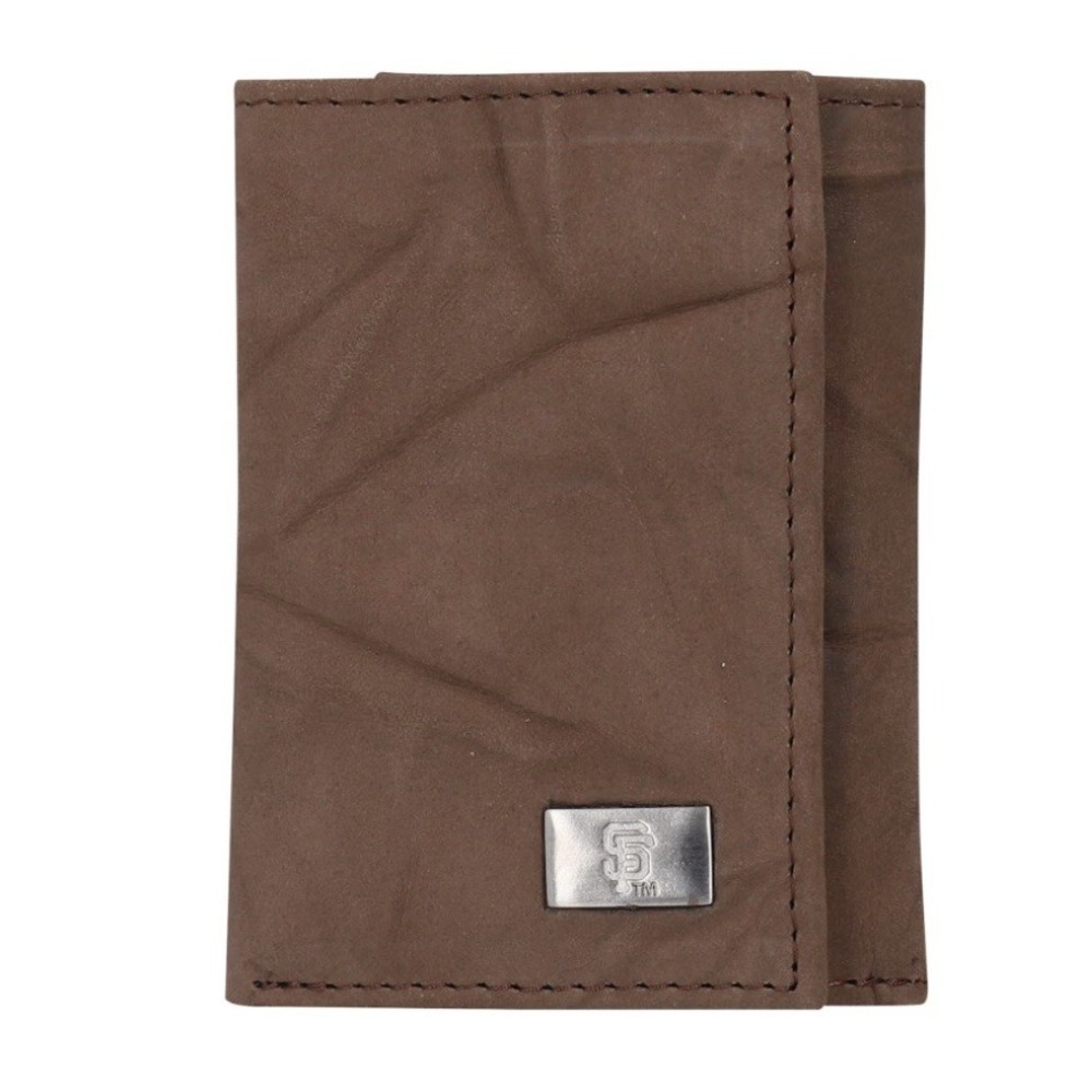 San Francisco Giants Brown Leather Wallet With Concho Trifold Wallet NWOT
